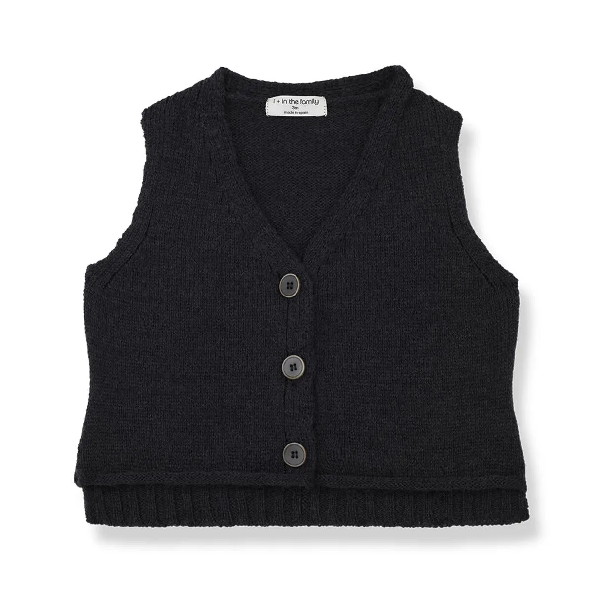 1  In The Family - Sweater Vest - Anthracite