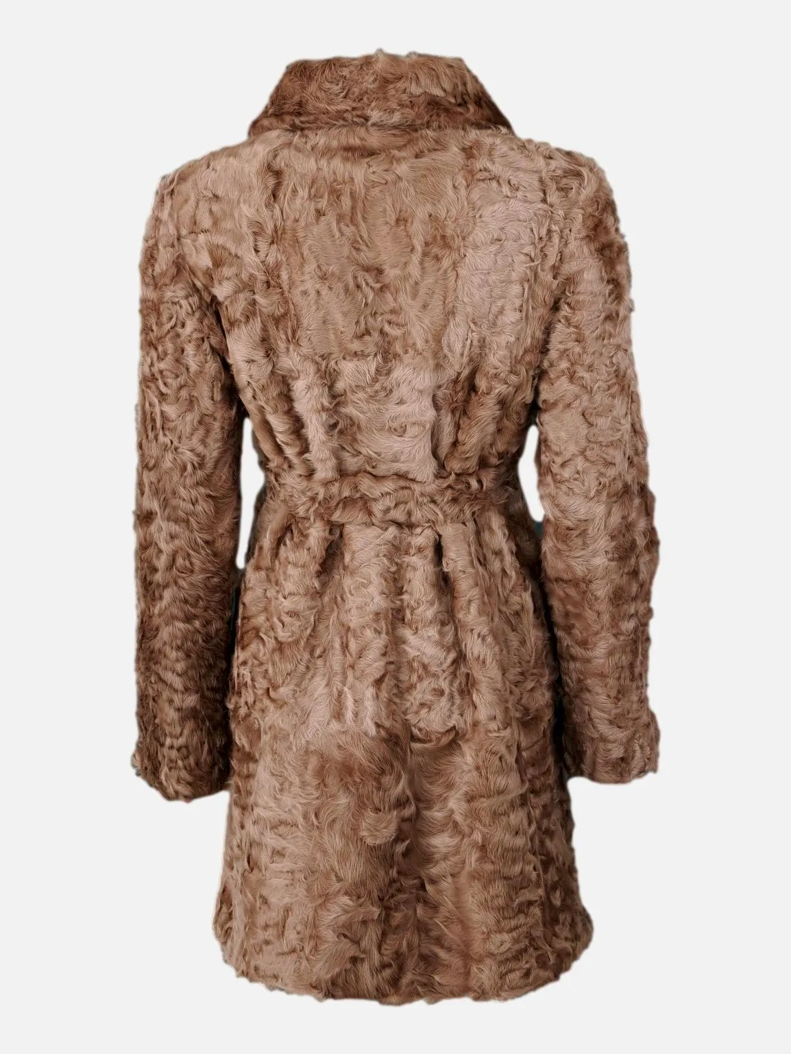 Aloma, 90 cm. - Silk Lamb - Women - Cafe Latte