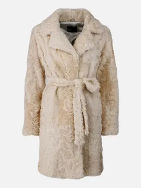Aloma, 90 cm. - Silk Lamb - Women - Pearl Beige