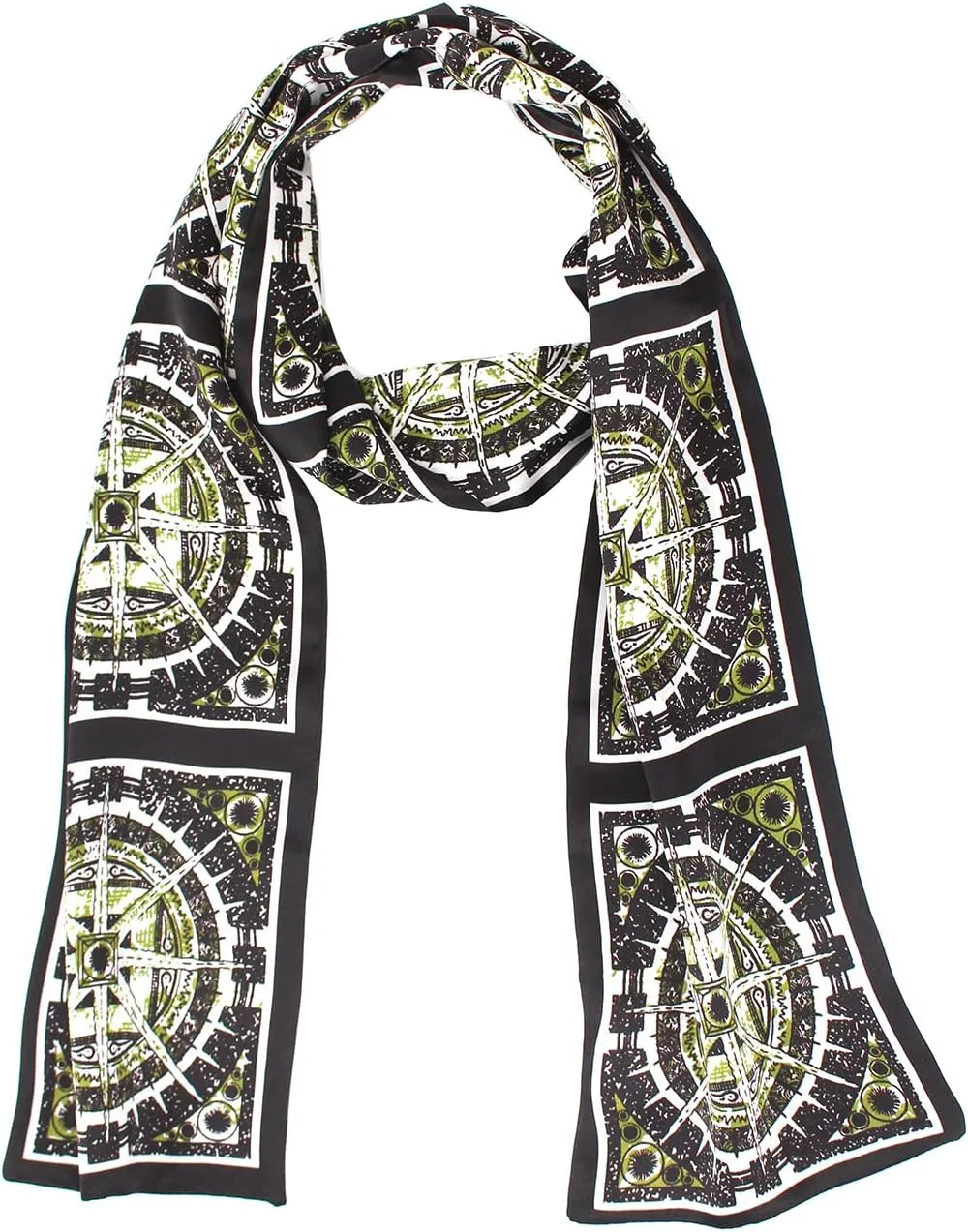 ANDANTINO 100% Silk Scarf for Women 59”*6.3” Long Shawls for Headscarf and Neck- Oblong Hair Wraps with Gift Packed