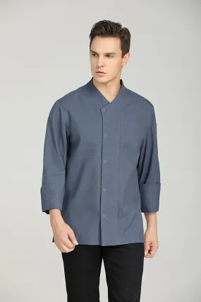 Bay Blue Chef Jacket, Long Sleeve