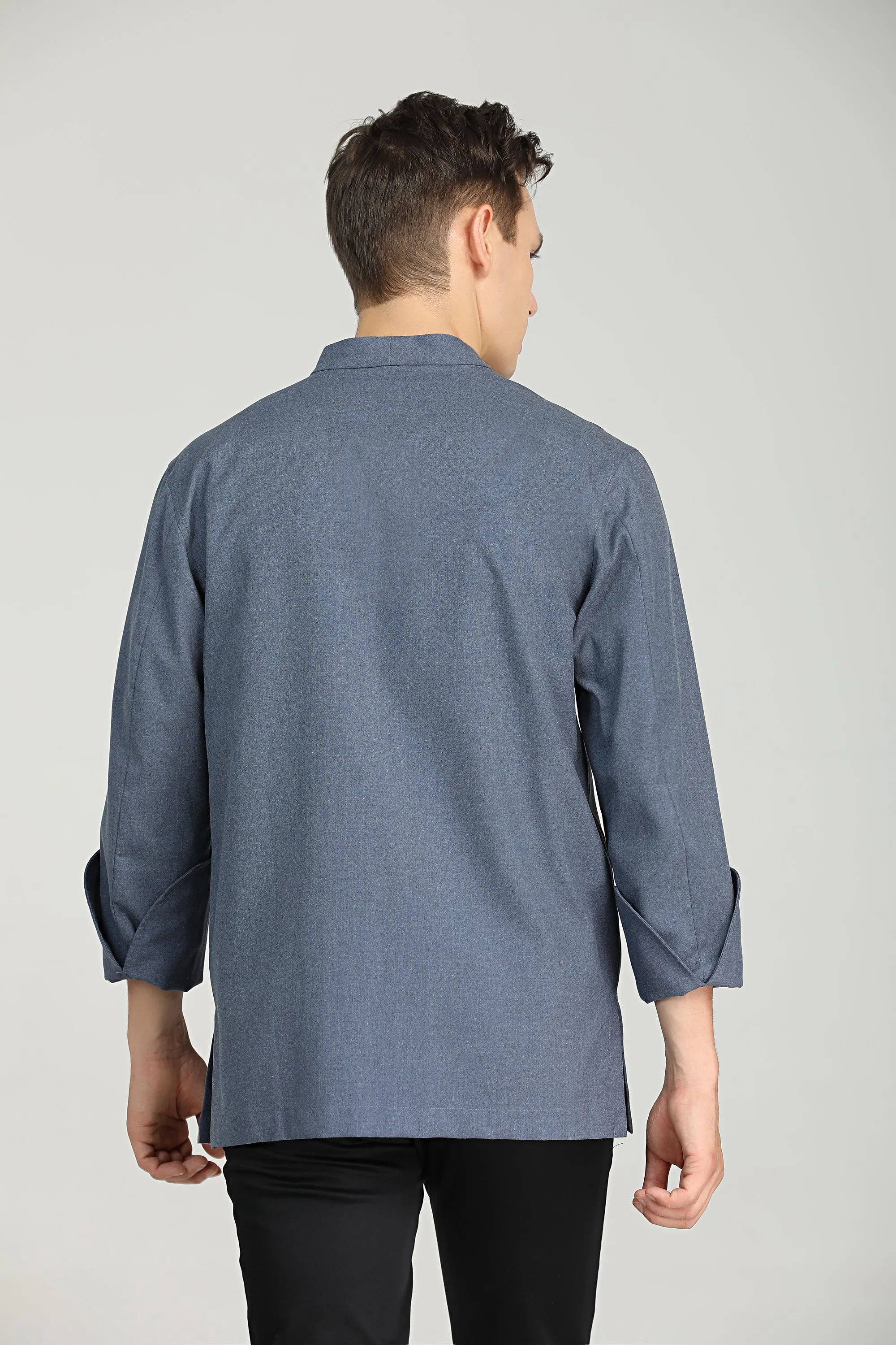 Bay Blue Chef Jacket, Long Sleeve
