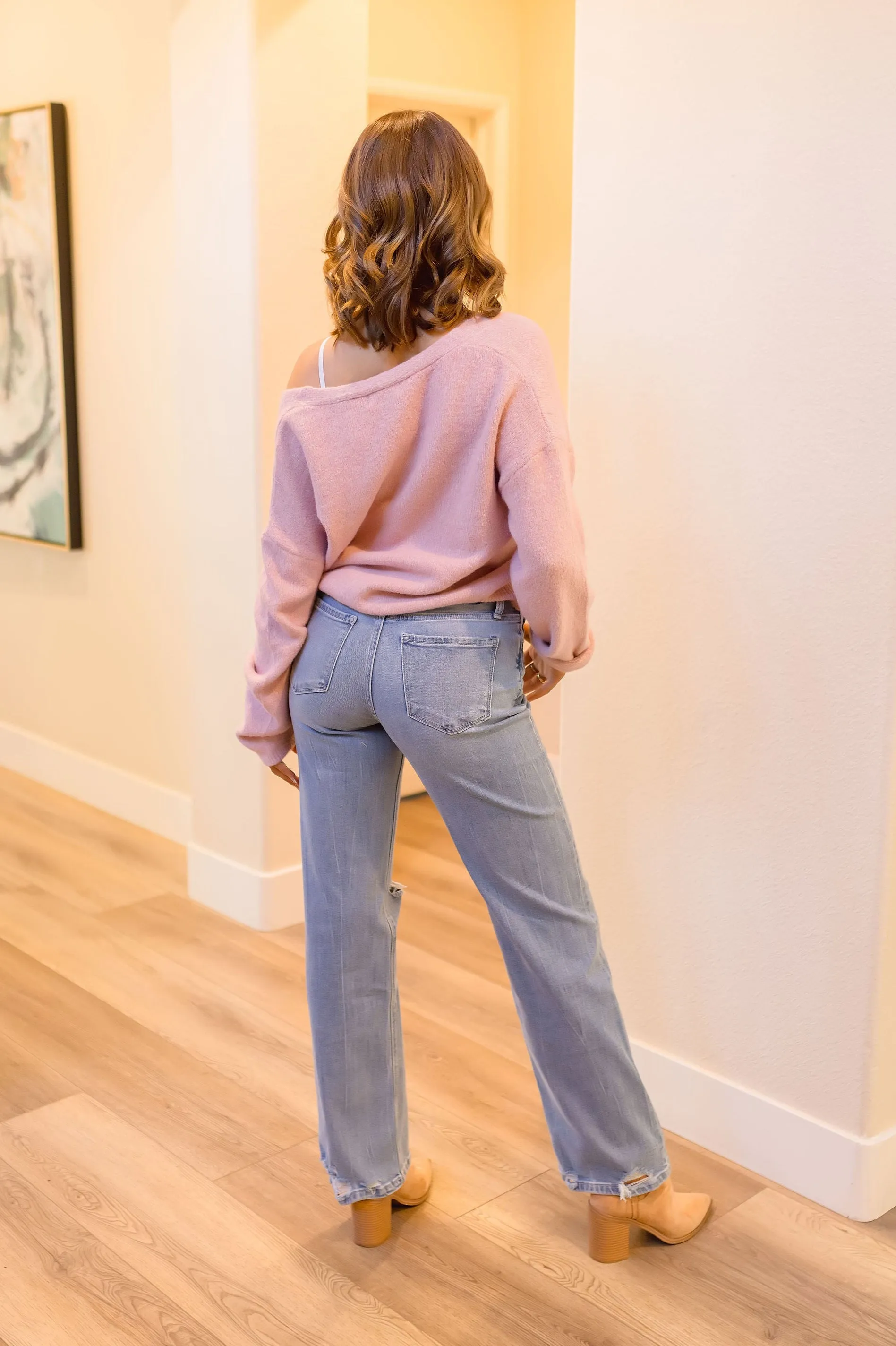 Beverly Long Sleeve Button Down Cardigan Pink