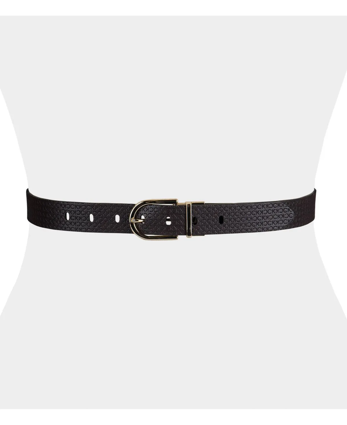 Calvin Klein Women's Casual Reversible Embossed Belt