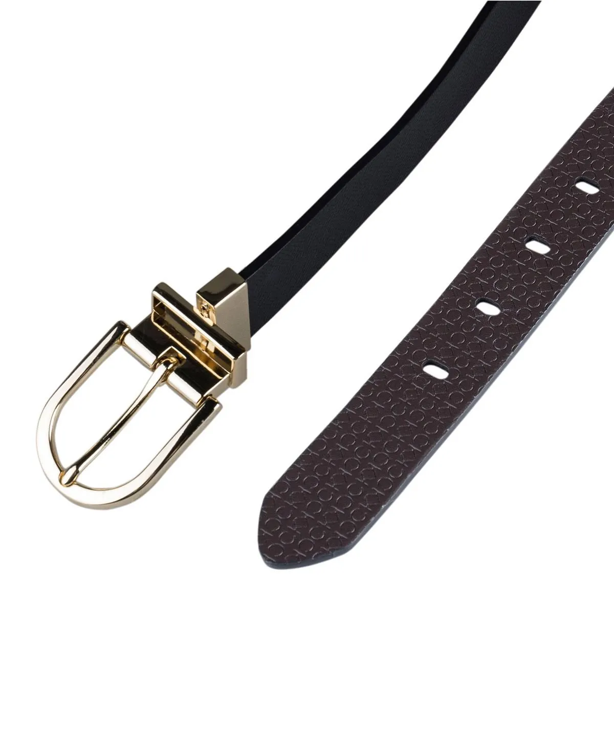 Calvin Klein Women's Casual Reversible Embossed Belt