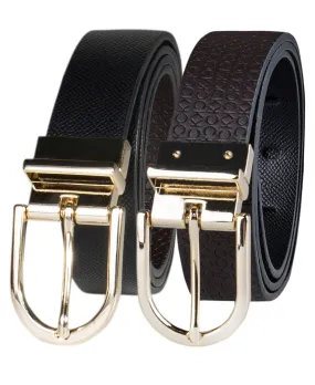 Calvin Klein Women's Casual Reversible Embossed Belt