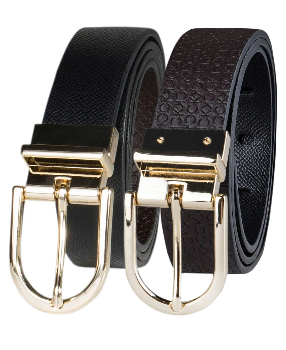 Calvin Klein Women's Casual Reversible Embossed Belt