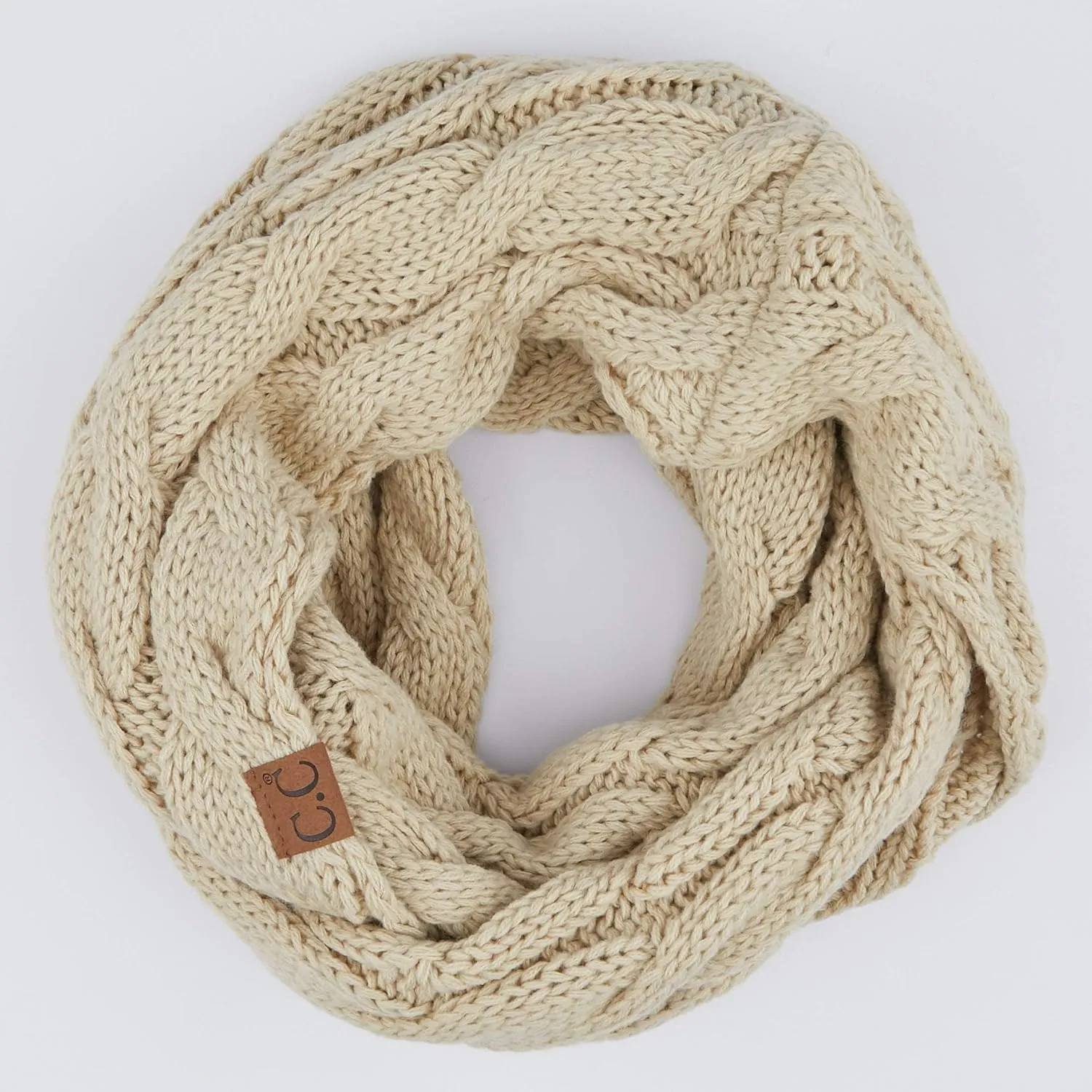 C.C CC Winter Soft Matching Unisex Chunky Knit Cowl Loop Infinity Scarf