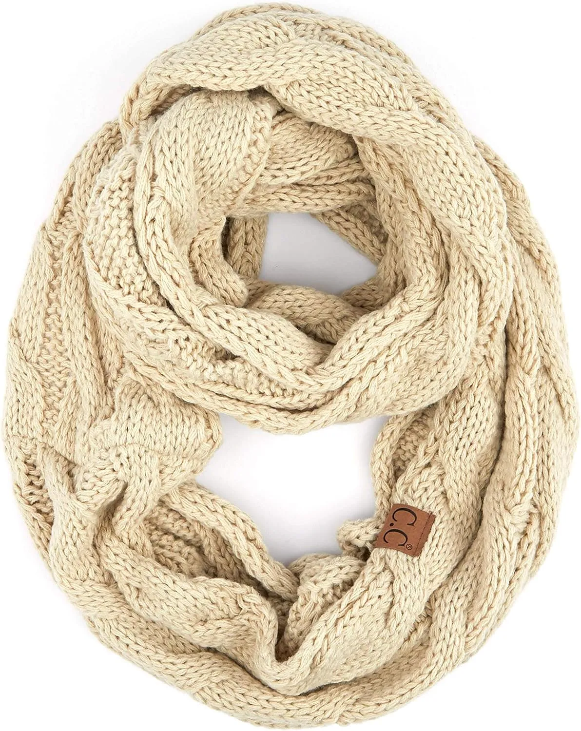 C.C CC Winter Soft Matching Unisex Chunky Knit Cowl Loop Infinity Scarf