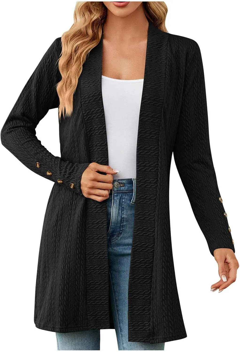 Fall Sweaters for Women 2025 Oversized Soft Knit Cardigan Sweater Long Sleeve Warm Loose Casual Winter Outwear