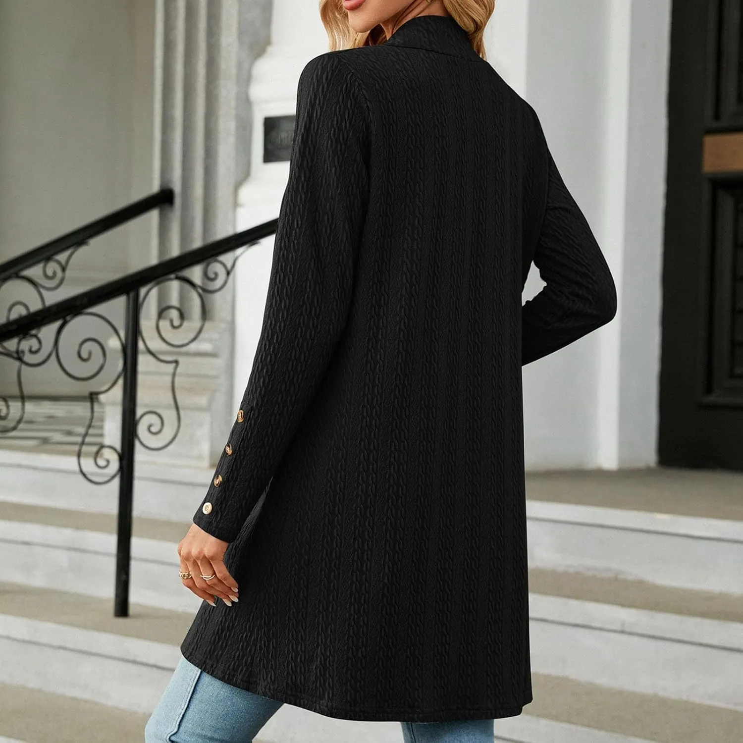 Fall Sweaters for Women 2025 Oversized Soft Knit Cardigan Sweater Long Sleeve Warm Loose Casual Winter Outwear