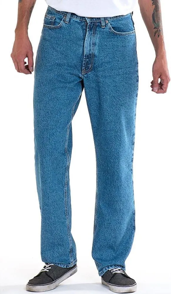 Full Blue 5 Pocket Relax FIT Jeans Big and Tall (64x28, Light Wash)