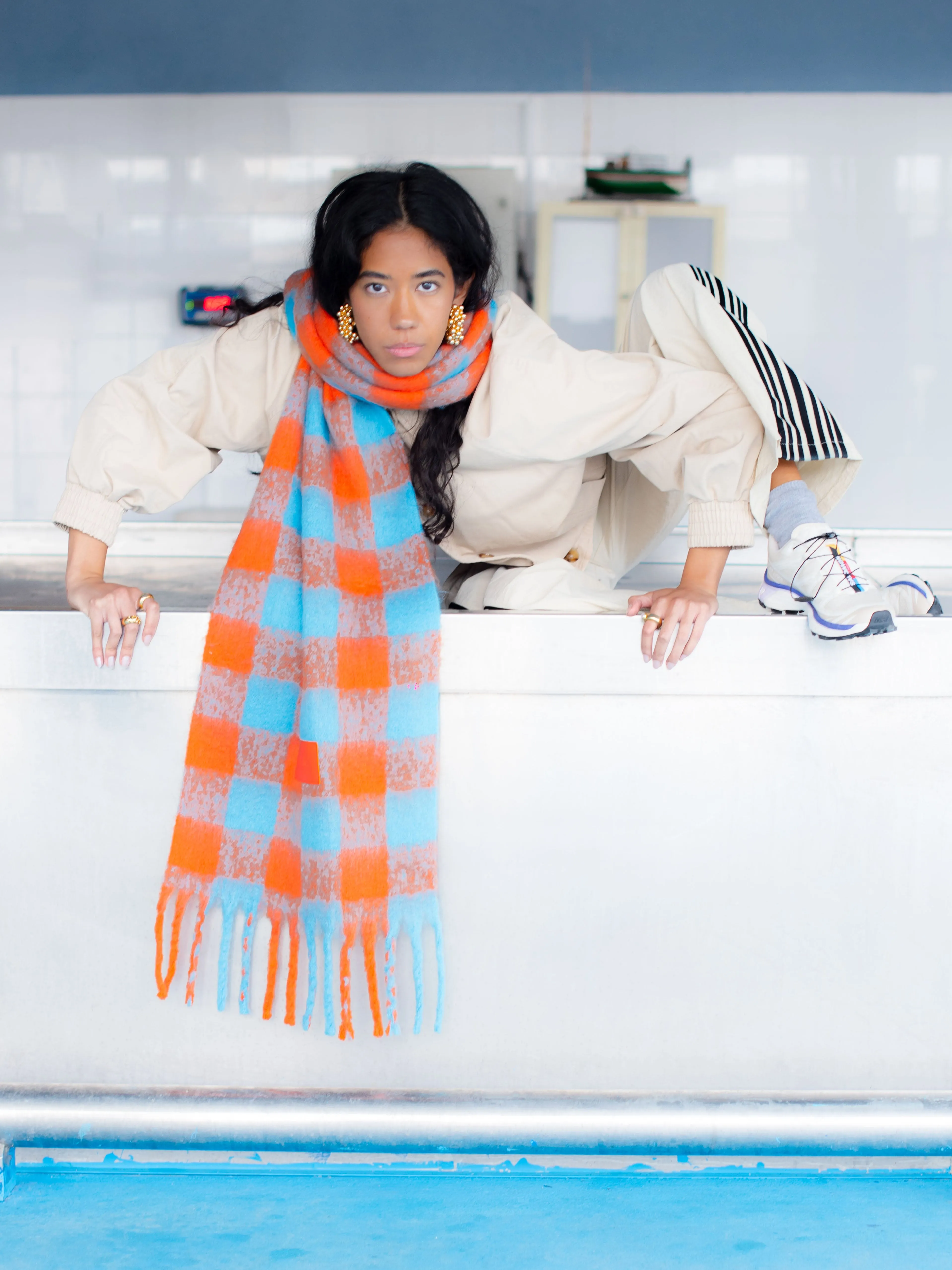 Galway - Blue&Orange Scarf
