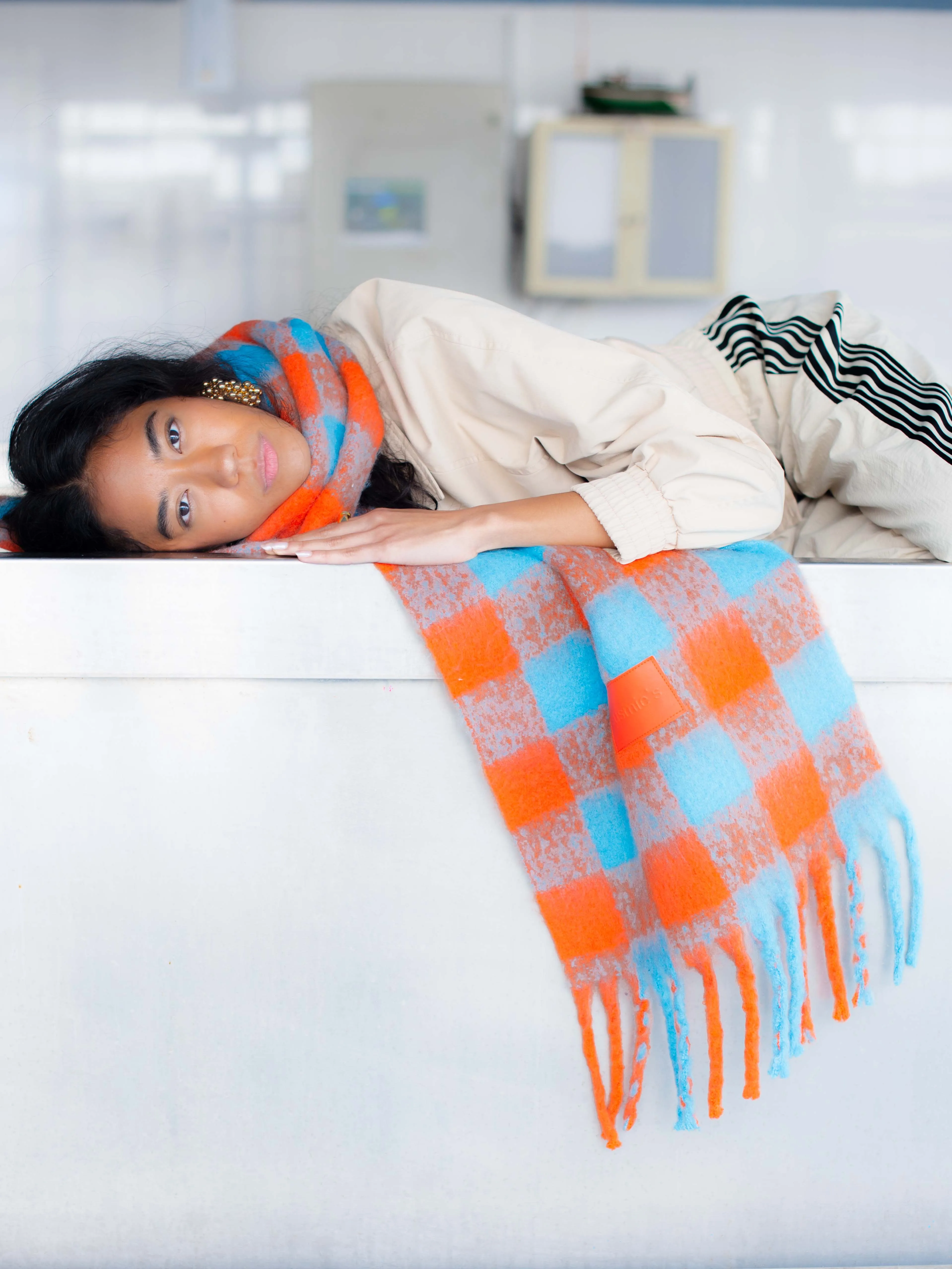 Galway - Blue&Orange Scarf