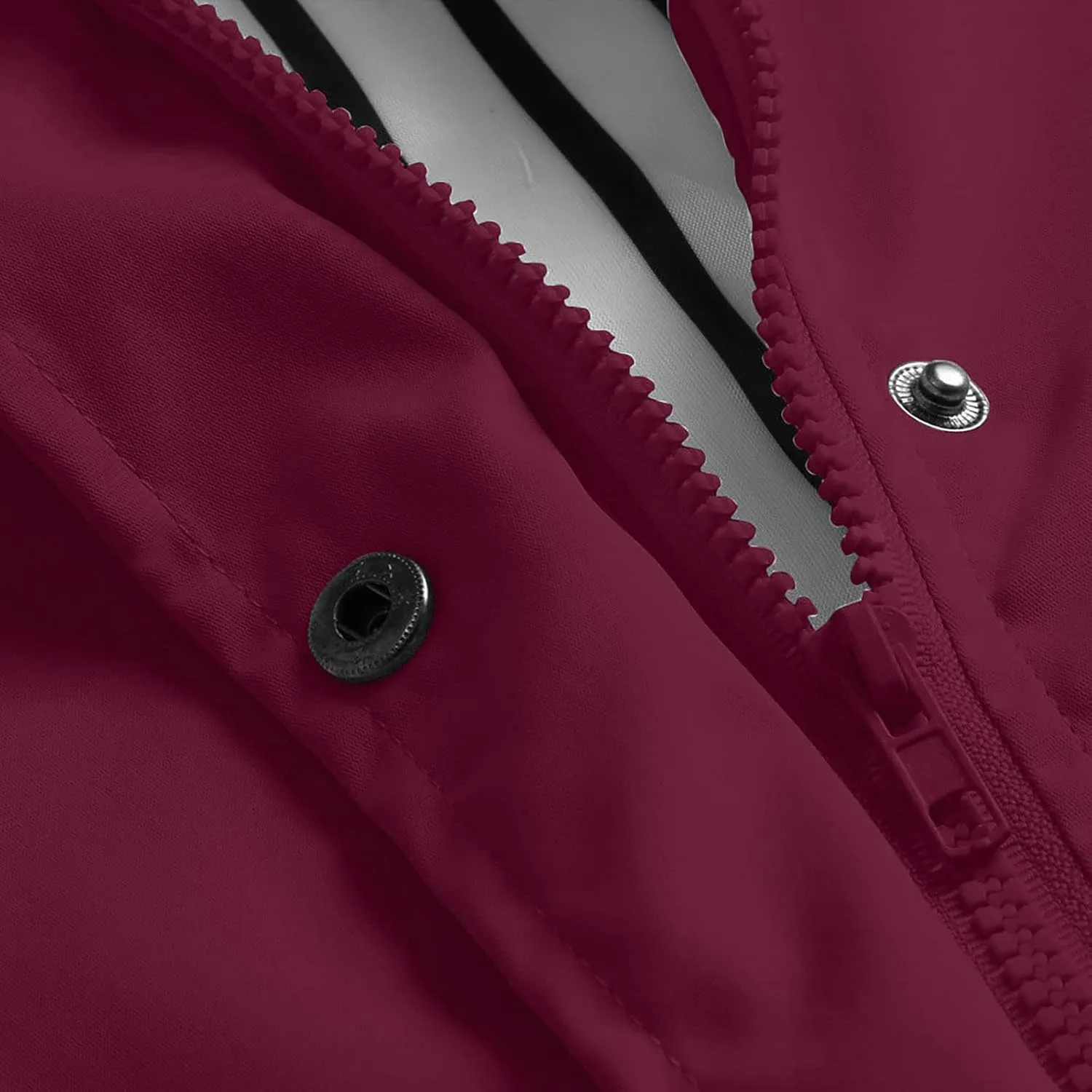 GOFULY Raincoat For Women 2024 Waterproof Oversized Rain Jackets Zip Up Fall Winter Coats With Hood Solid Windbreaker