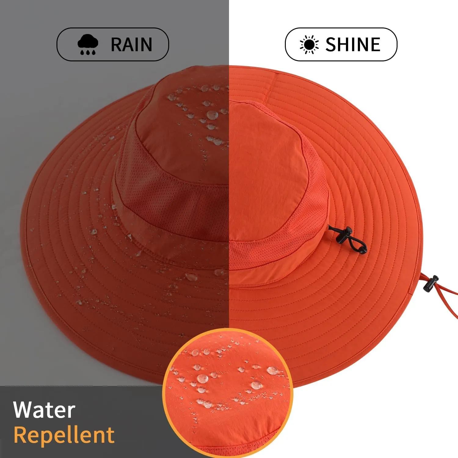 Home Prefer UPF50  Mens Sun Hat Wide Brim Fishing Hat Foldable Large Brim UV Protection Sun Hat for Men Women Beach Gardening