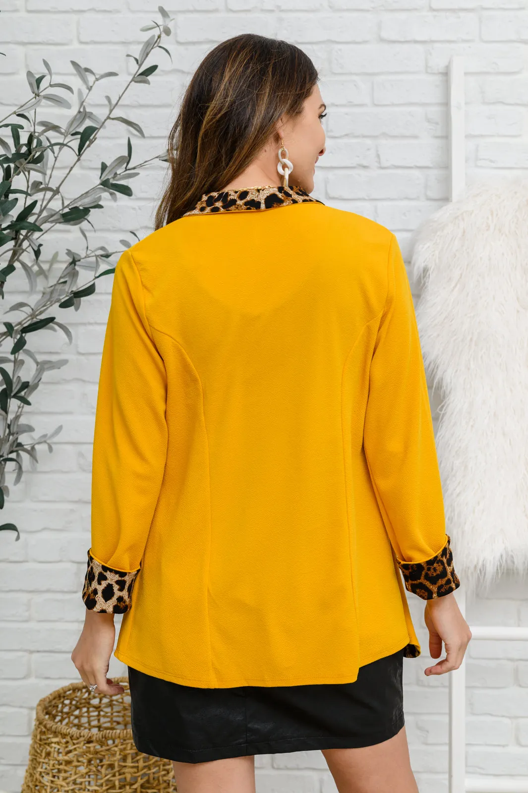 I Have A Dream Animal Print Blazer in Mustard - 12/15/2022