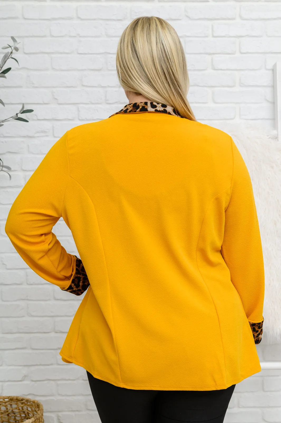 I Have A Dream Animal Print Blazer in Mustard - 12/15/2022