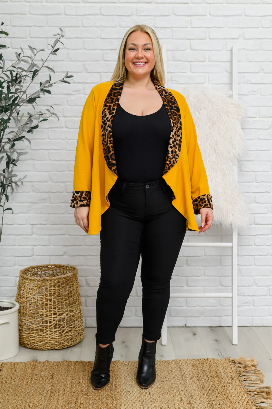 I Have A Dream Animal Print Blazer in Mustard - 12/15/2022