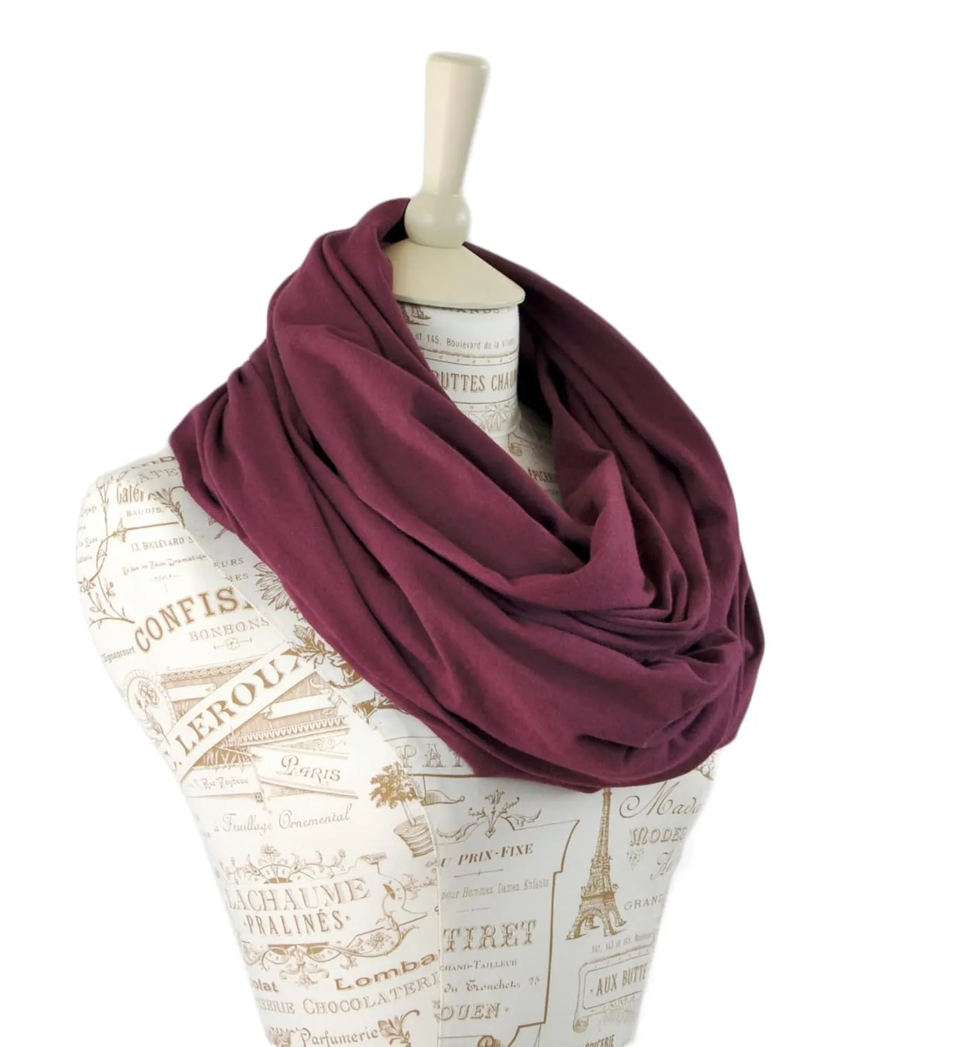Jersey Infinity Scarf (Burgundy)