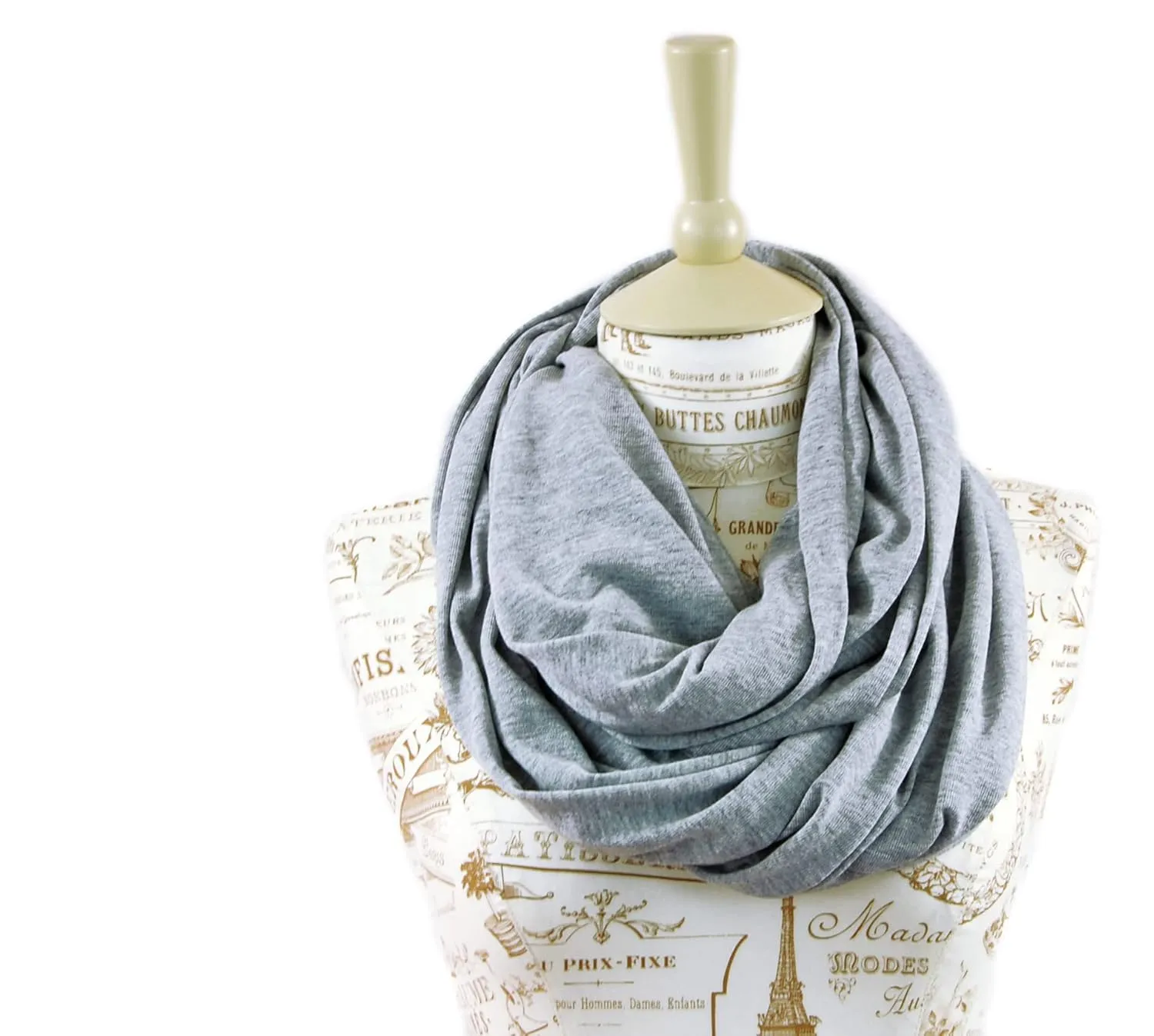 Jersey Infinity Scarf (Heather Grey)