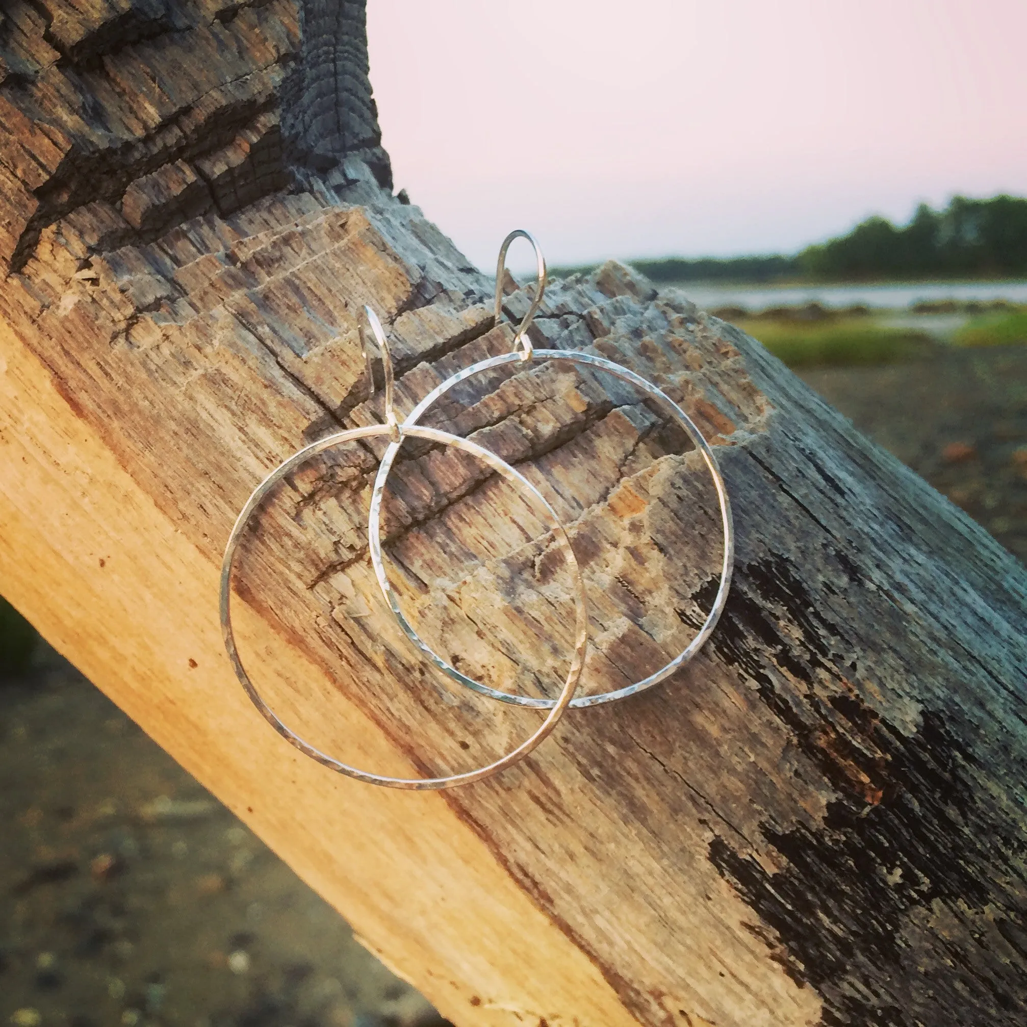 Large Circle Drop Hoops