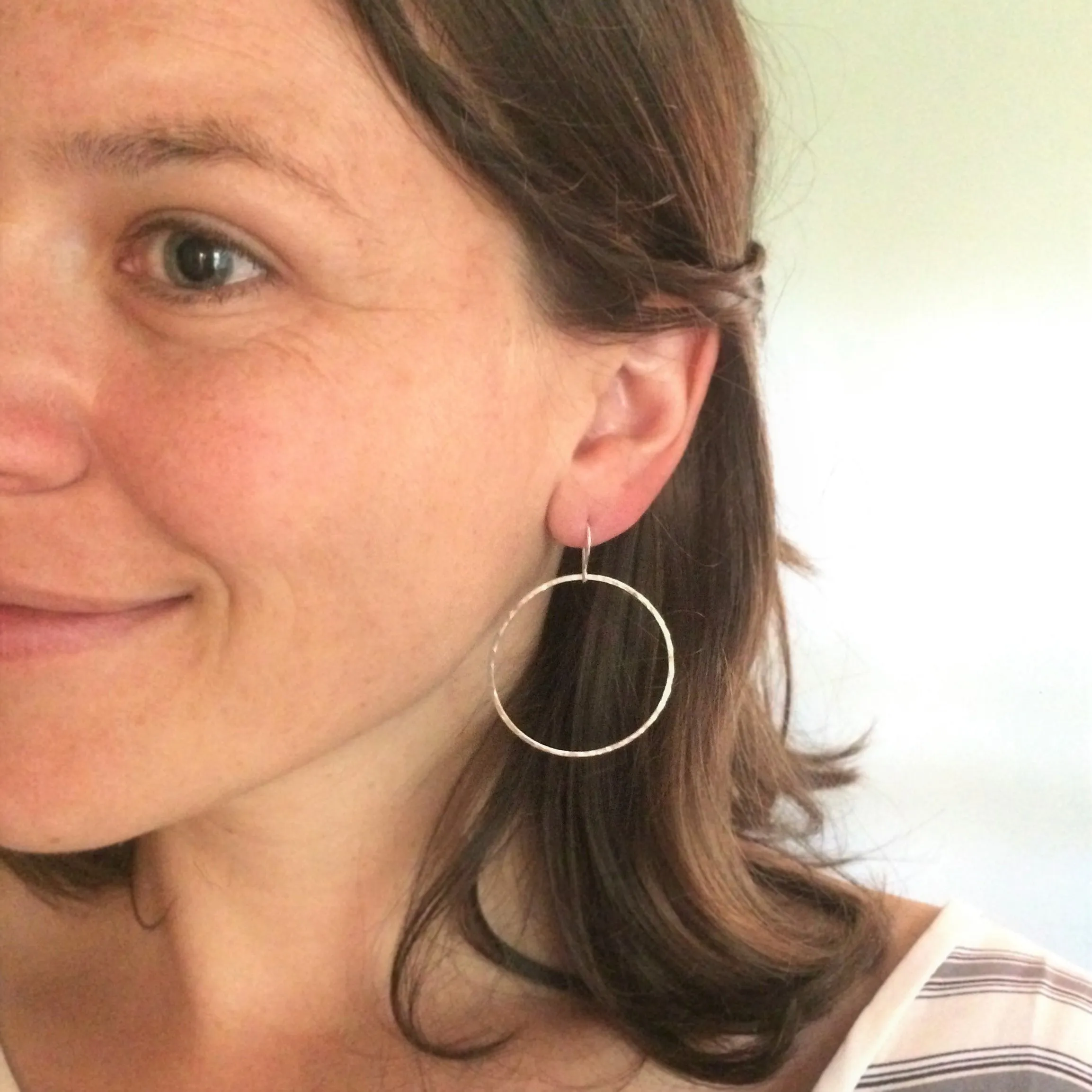 Large Circle Drop Hoops