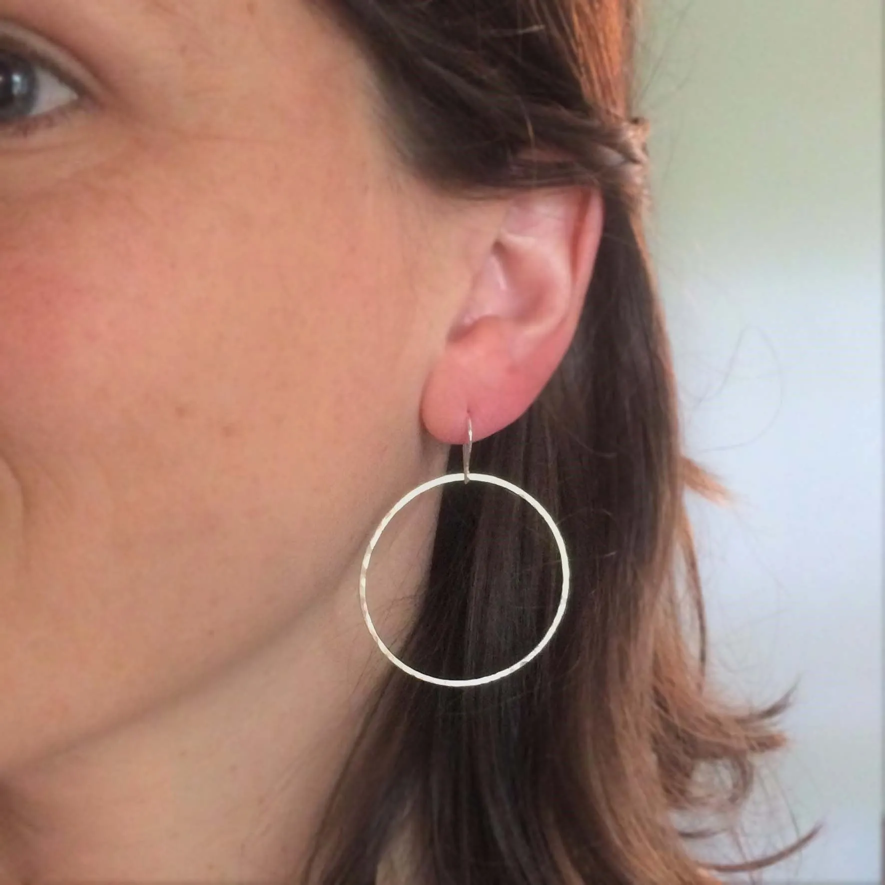 Large Circle Drop Hoops