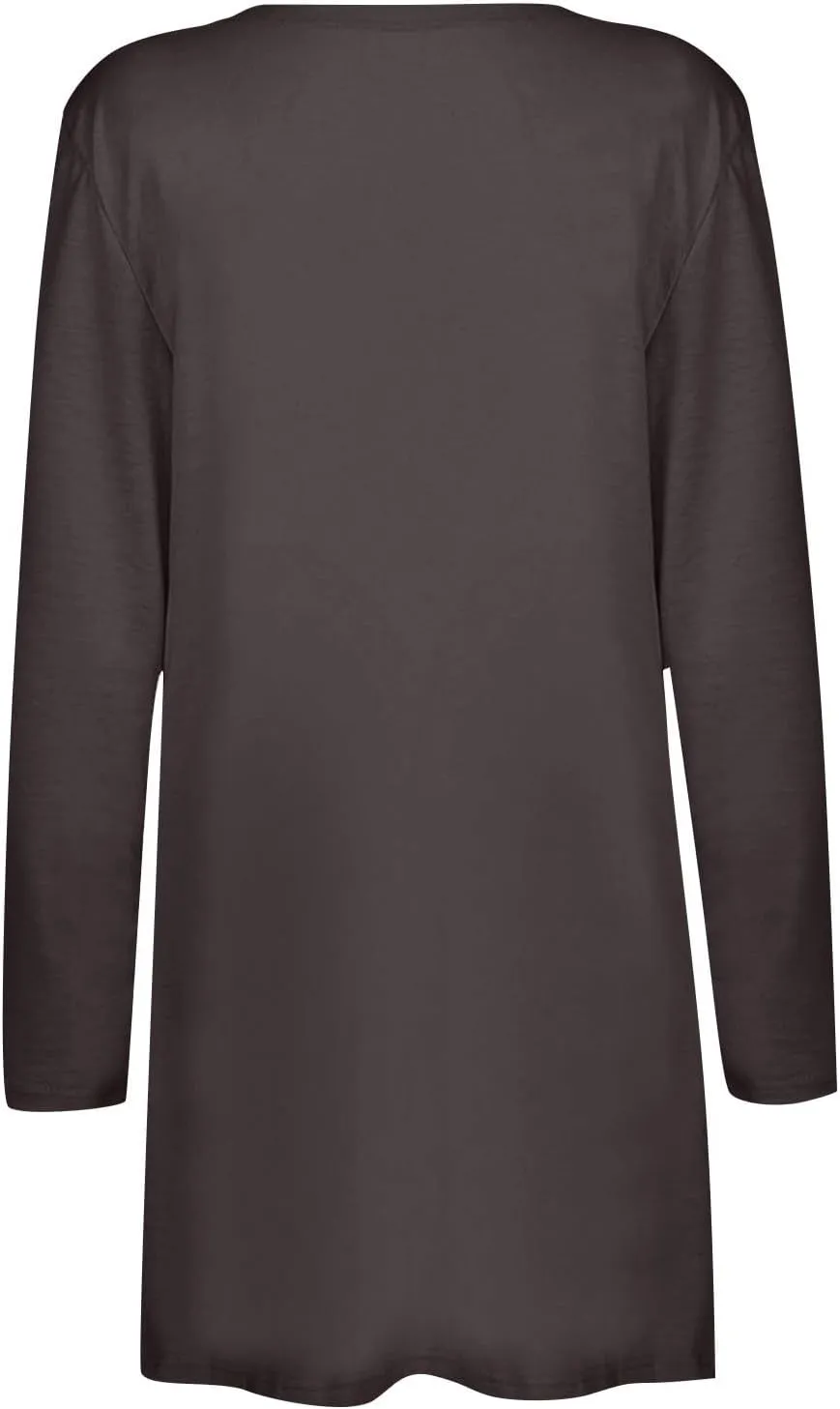 Long Sleeve Cardigan for Women Fall Open Front Kimono Sweatshrits with Pockets Soft Casual Losoe Outwear Shirts