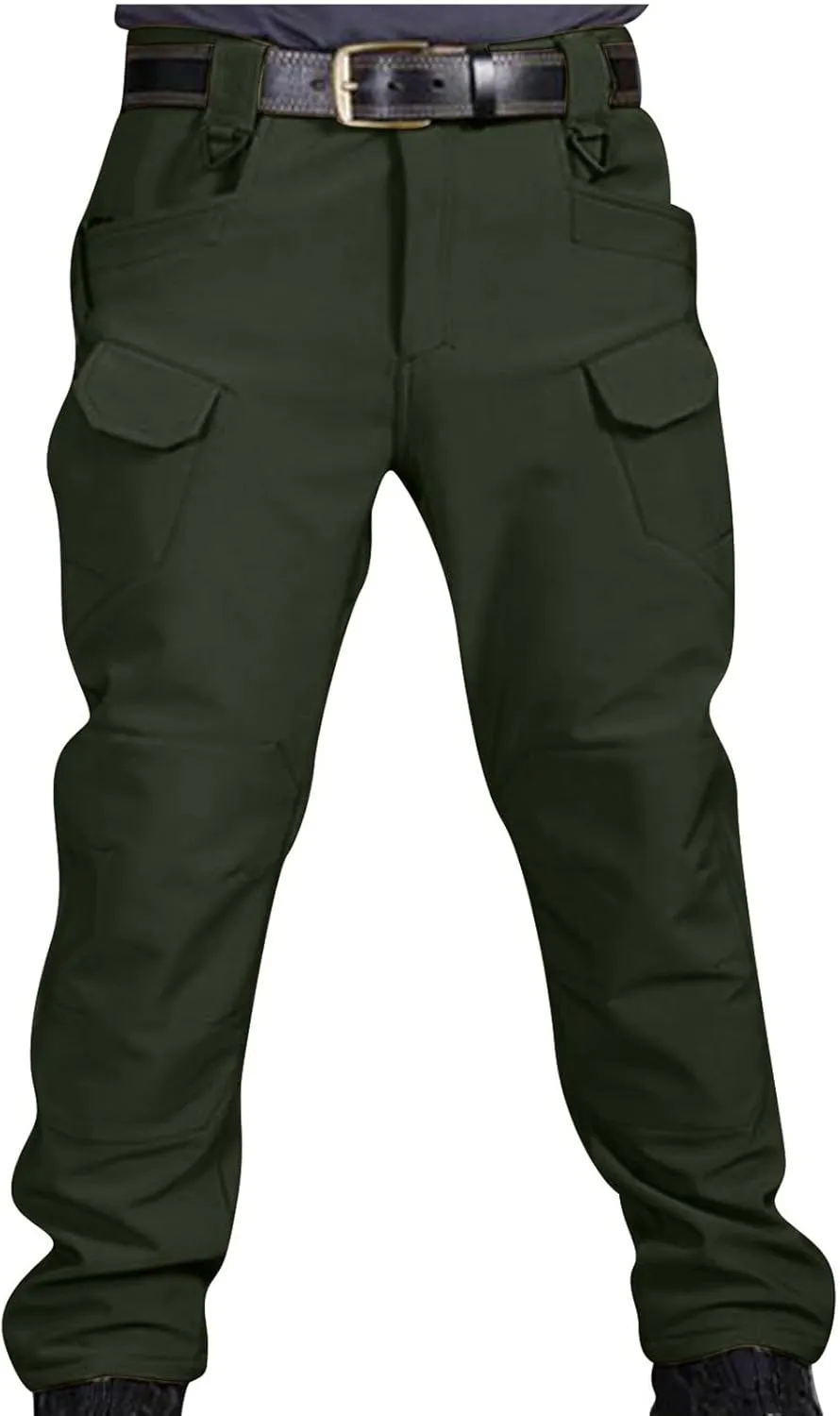 Men Cargo Pants Elastic Waist Casual Multi-Pocket Sports Trousers Workout Jogger Pants Outdoor Loose Hiking Pants