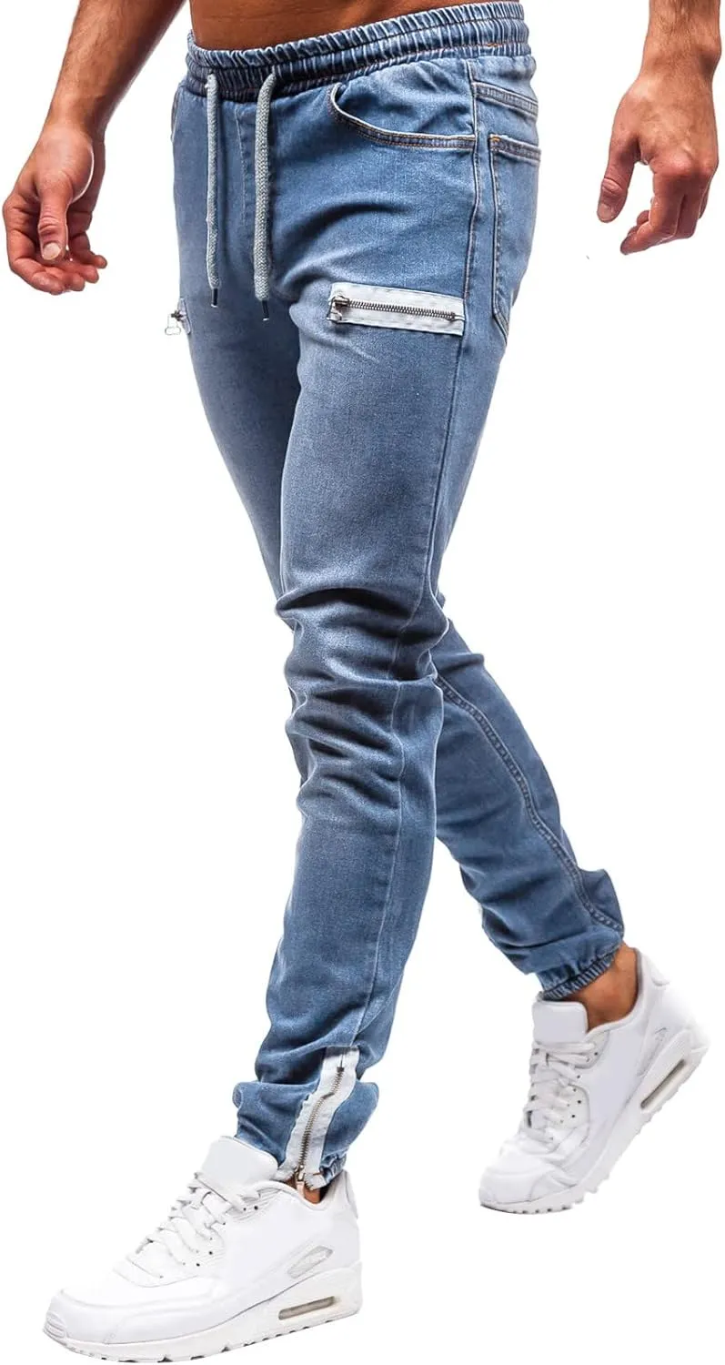 Men's Pajama Shorts Cotton Lounge Sleep Shorts Elastic Waist Sleepwear Pants with Pockets Light Blue