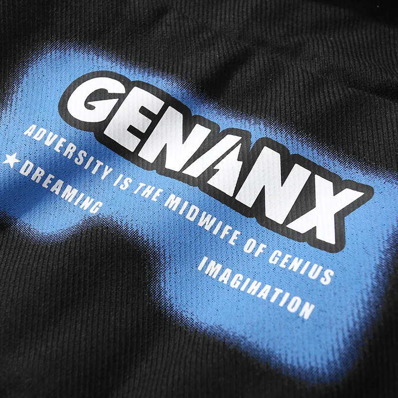 Minimalist Front Graffiti Padded Coat