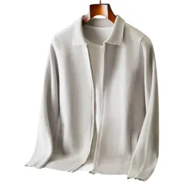 Minimalist Men's Jacket with Smooth Zipper Design