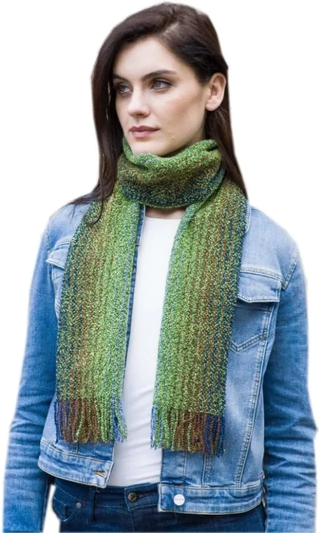 Mucros Weavers Ladies Merino Wool Skellig Scarf, Made in Ireland