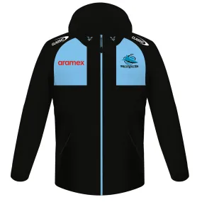 NRL 2024 Wet Weather Jacket - Cronulla Sharks - Black - Adult - Classic