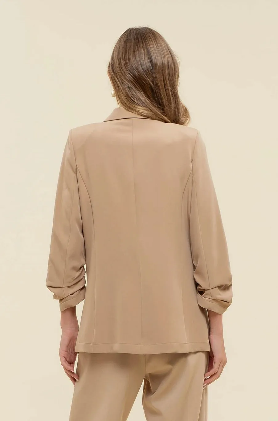 Nude Camel Boyfriend Blazer