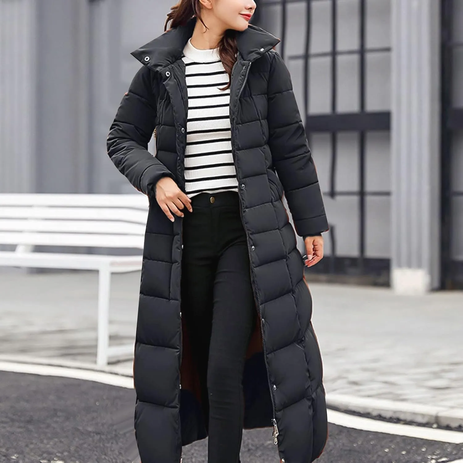 Parka Coats for Women Plus Size Long Thicken Warm Puffer Coat Trendy 2022 Casual Down Jacket with Pockets