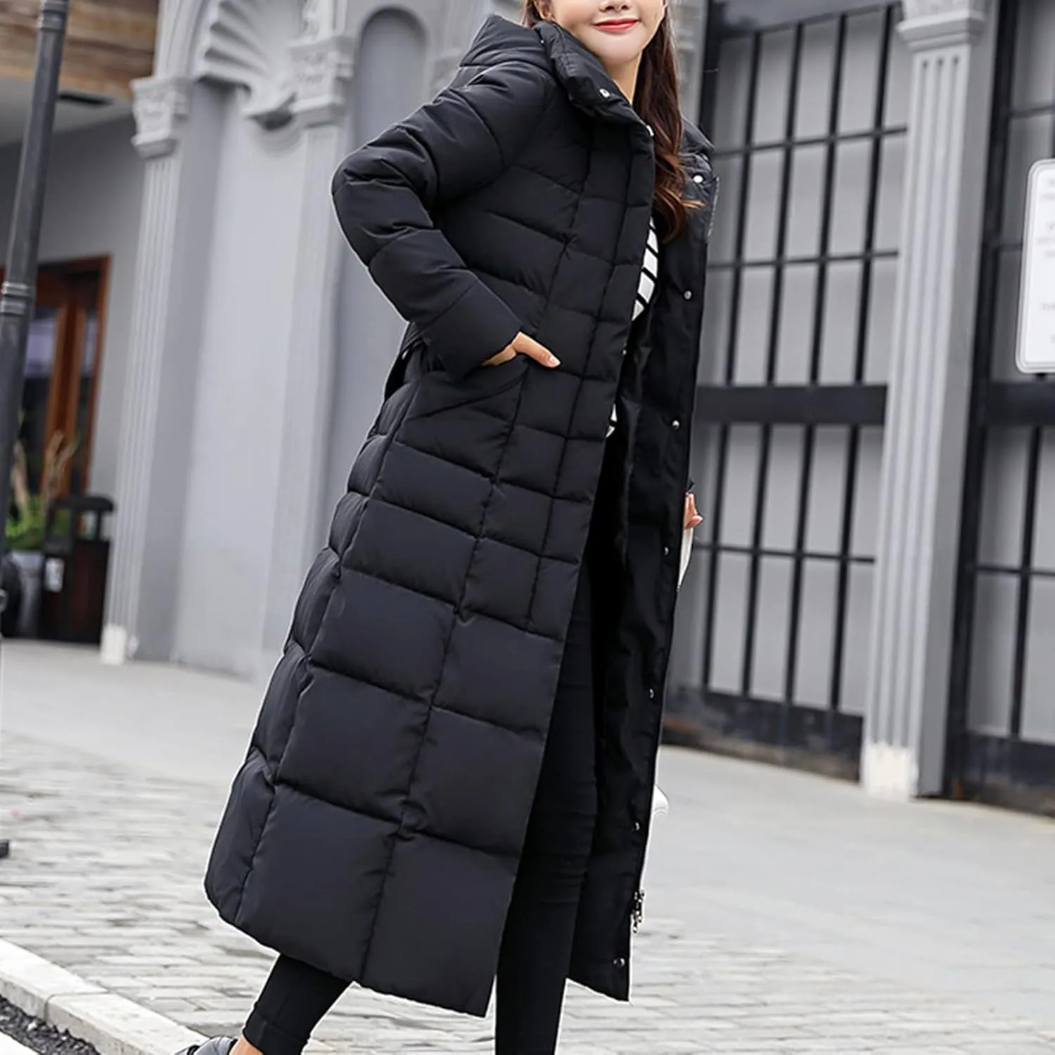 Parka Coats for Women Plus Size Long Thicken Warm Puffer Coat Trendy 2022 Casual Down Jacket with Pockets
