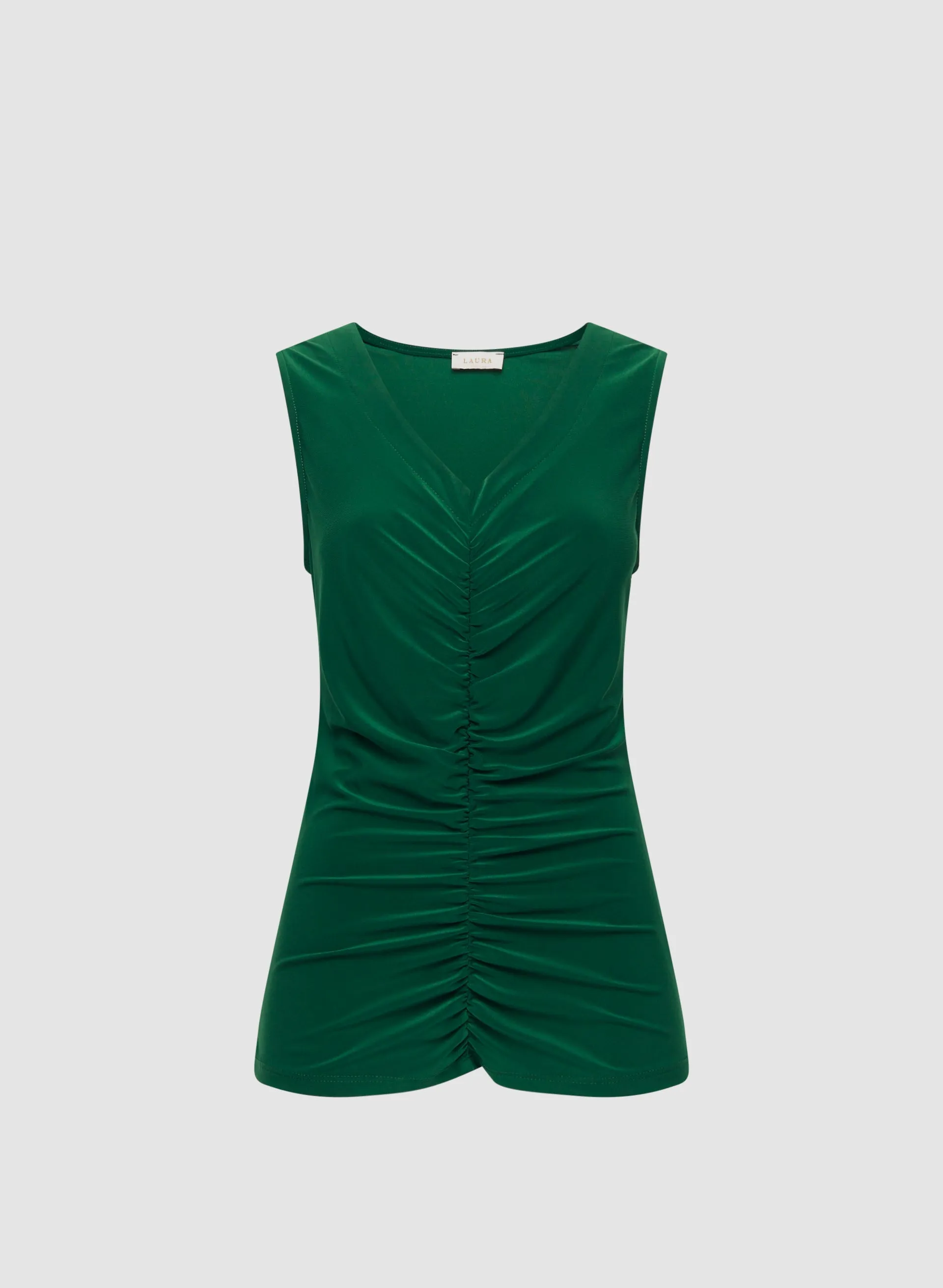 Ruched Sleeveless Top