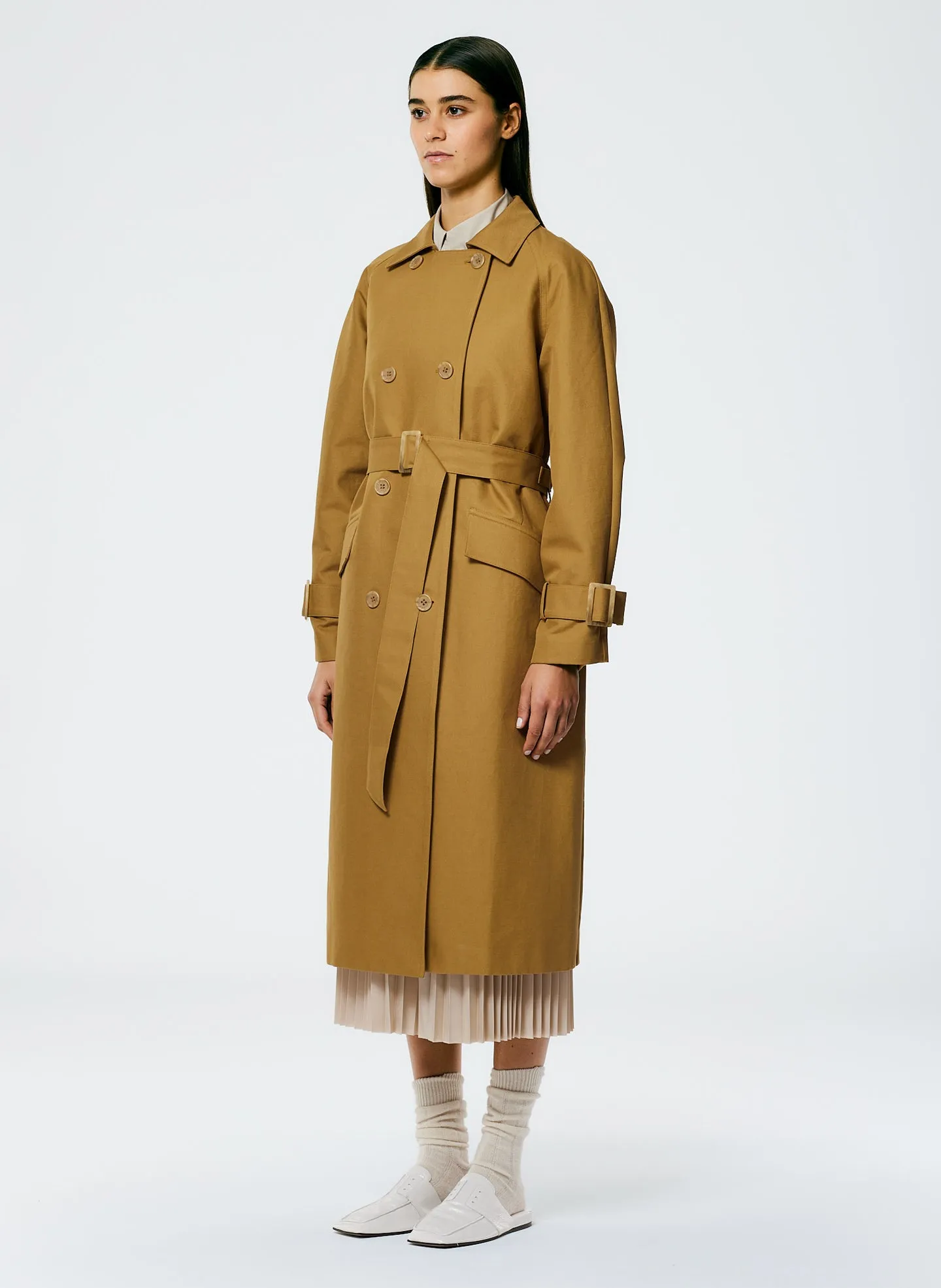 Sculpted Cotton Trench