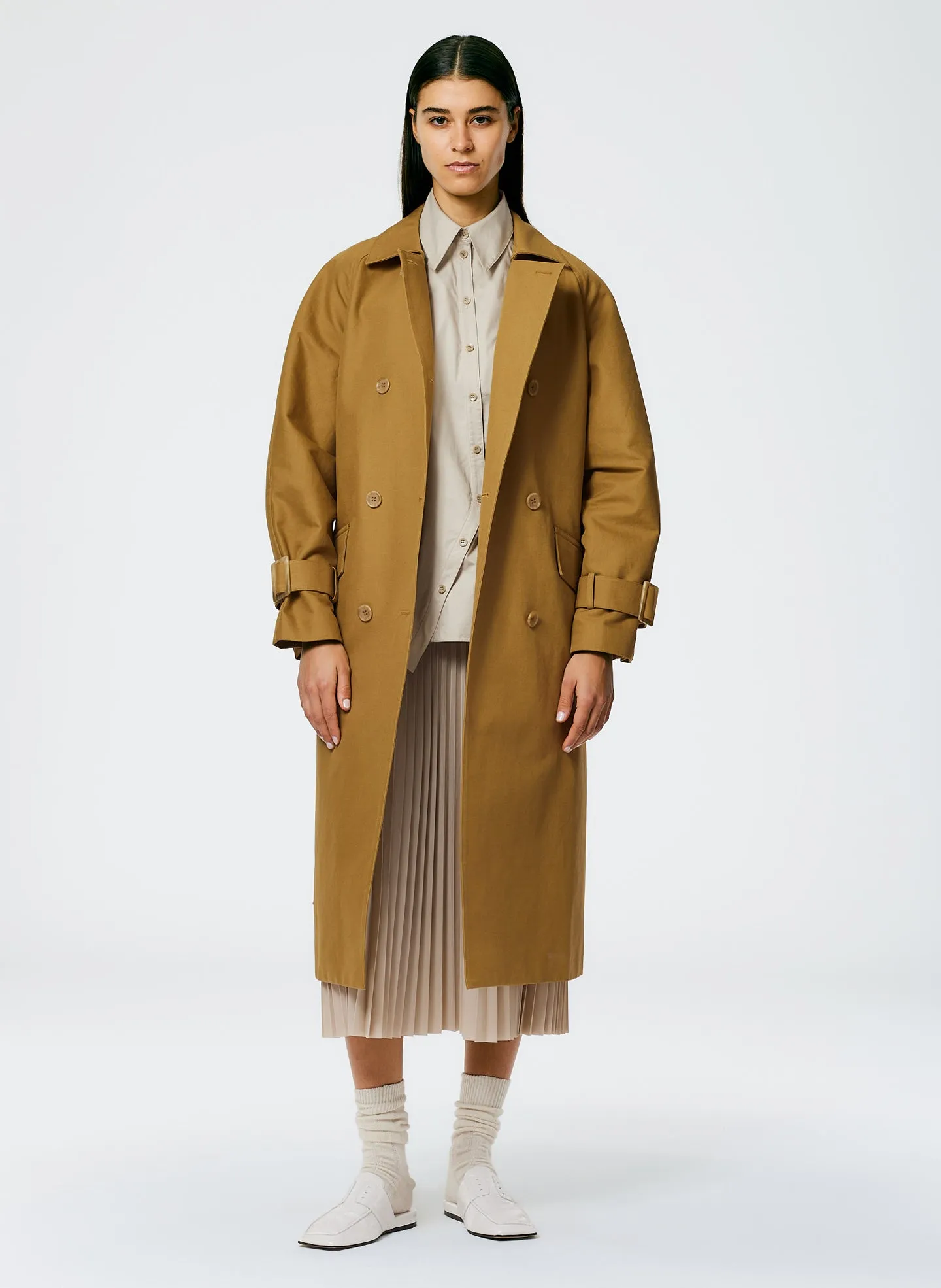 Sculpted Cotton Trench