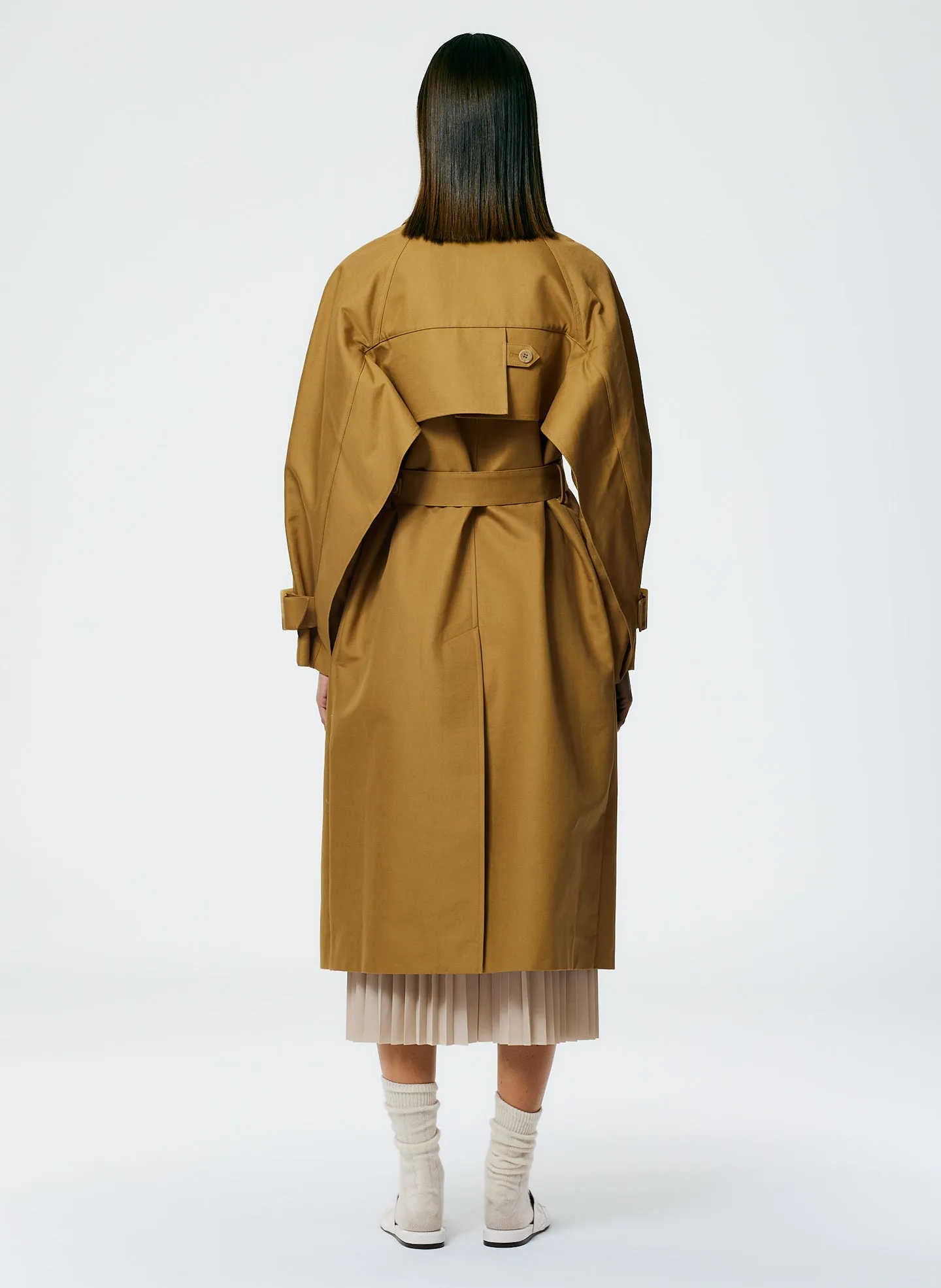 Sculpted Cotton Trench