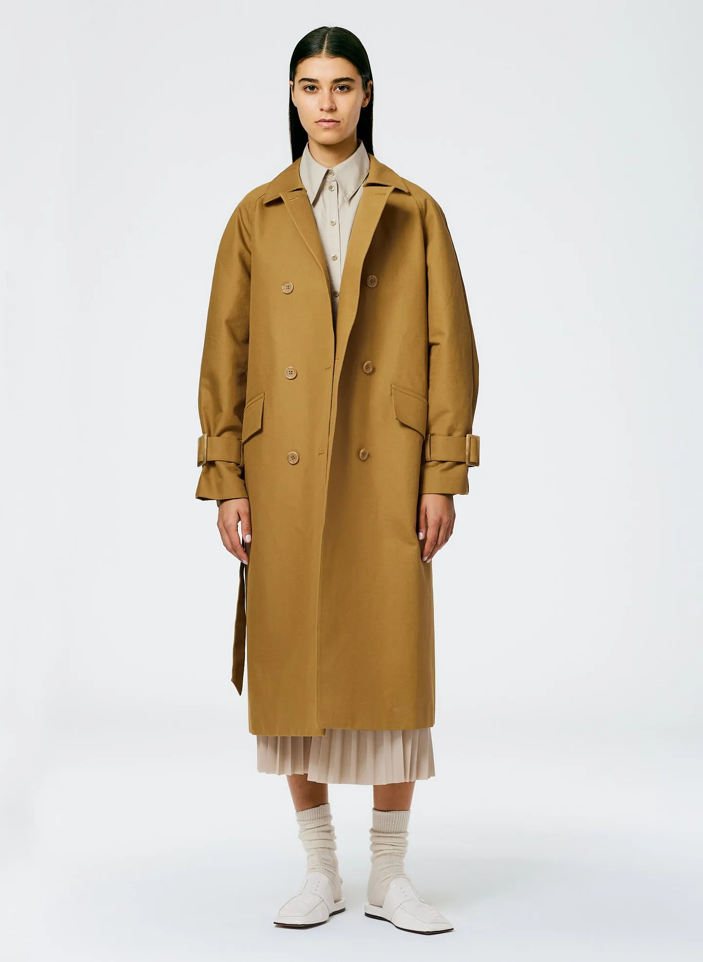 Sculpted Cotton Trench