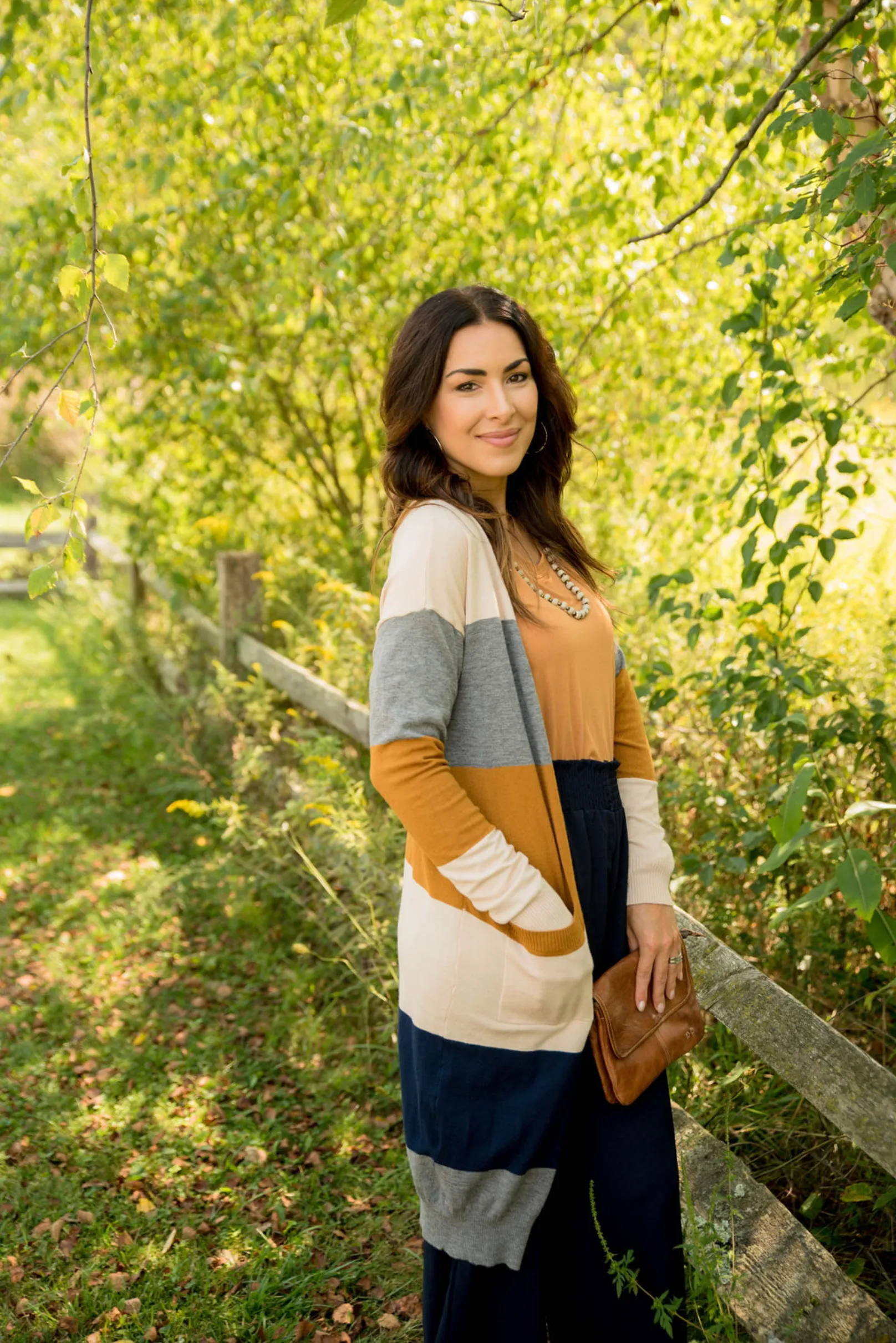 So Soft Color Blocked Tunic Cardigan