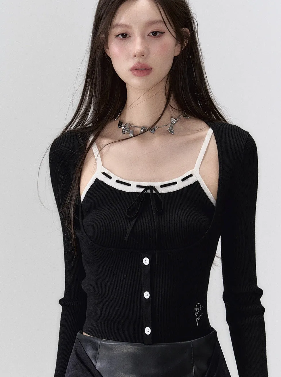 Suspender Knit   French Little Cardigan