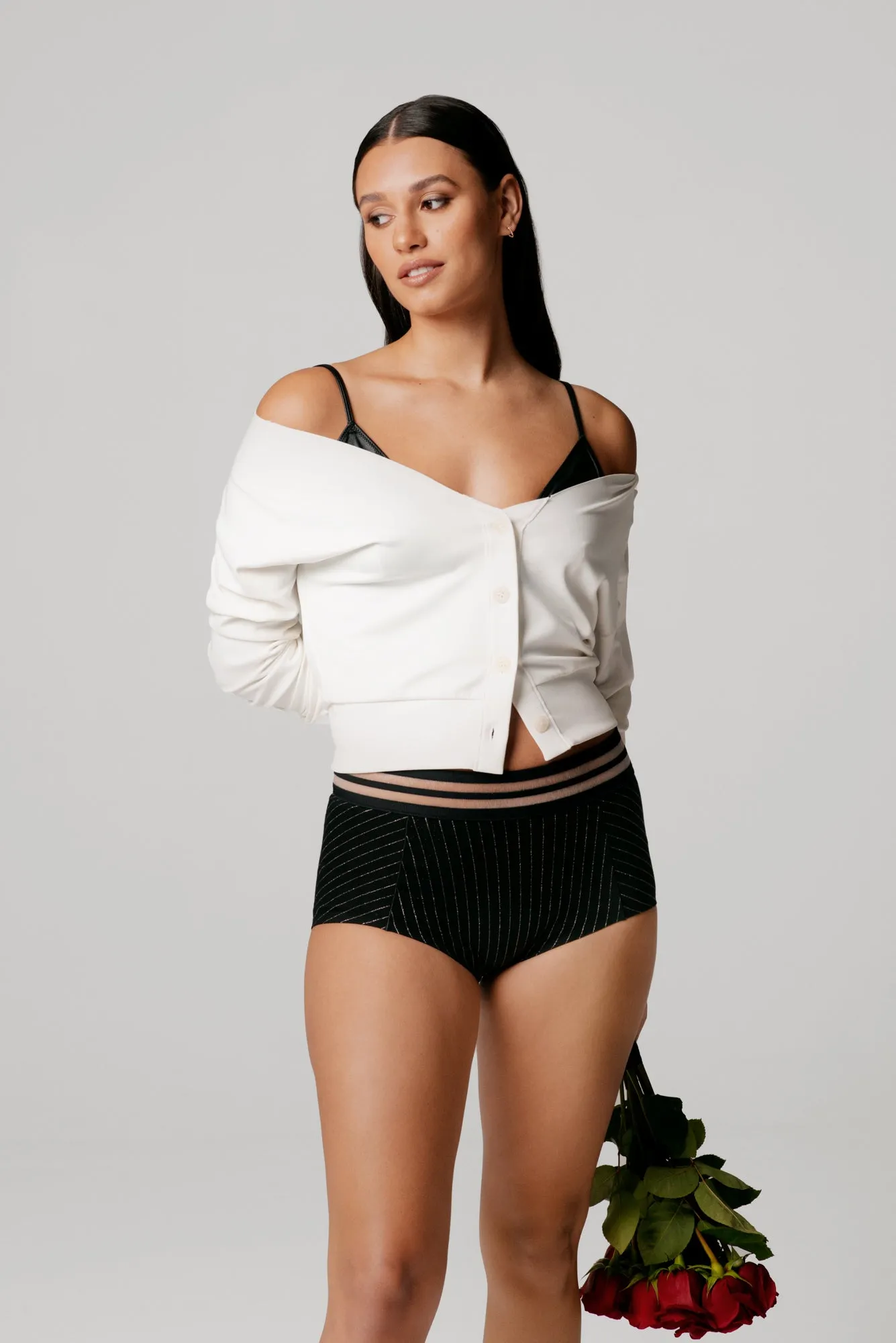 The Universal Cardigan: Crop - Magic Double Knit - Salt