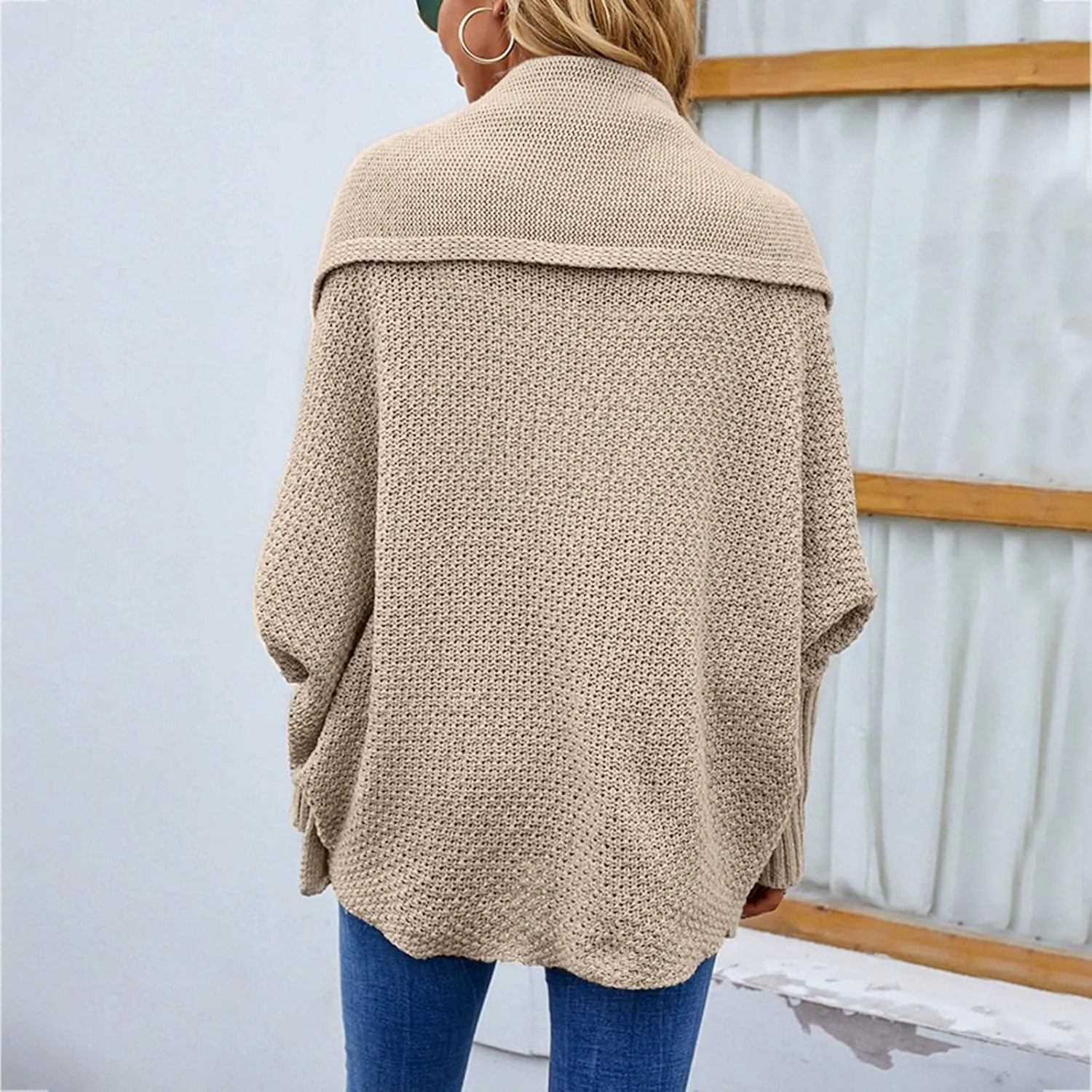 Women S Open Front Cardigan Long Sleeve Knitted Soft Sweater Loose Lightweight Slouchy Coat Outwear Woman Long