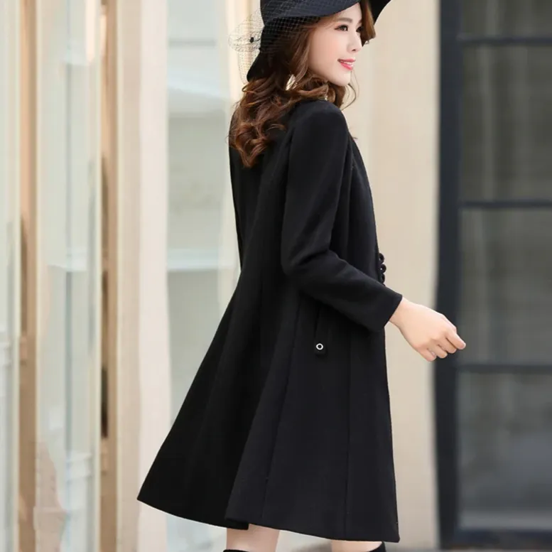 Women's Autumn/Winter Casual Slim Trench With Pockets