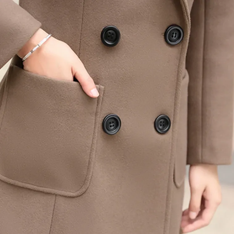 Women's Autumn/Winter Casual Slim Trench With Pockets