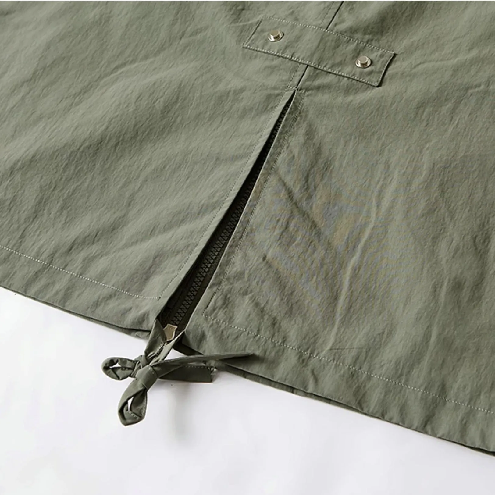 Women's Spring Hooded Solid Trench | Plus Size